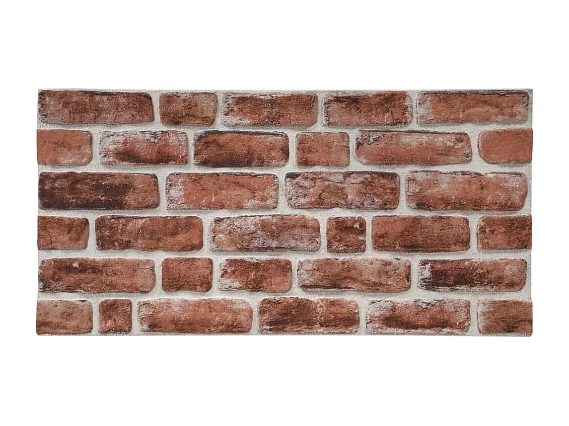 Paneles de pared 3D diseño de ladrillo 10 uds EPS marrón oscuro ES149426