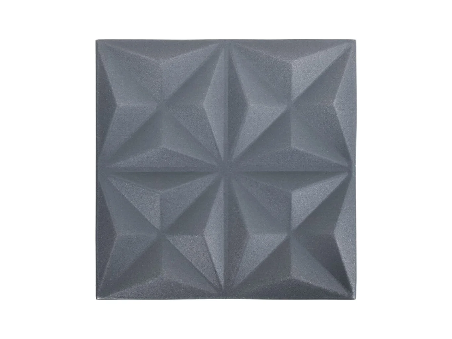 12 st Wandpanelen 3D origami 3 m² 50x50 cm grijs BE144543