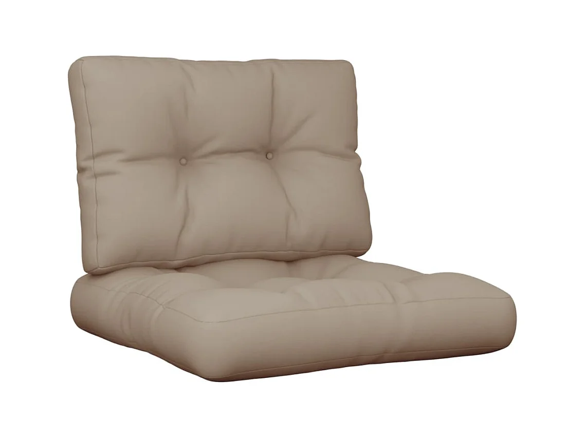 Almofadões de paletes 2 pcs tecido cinza-acastanhado PT274455