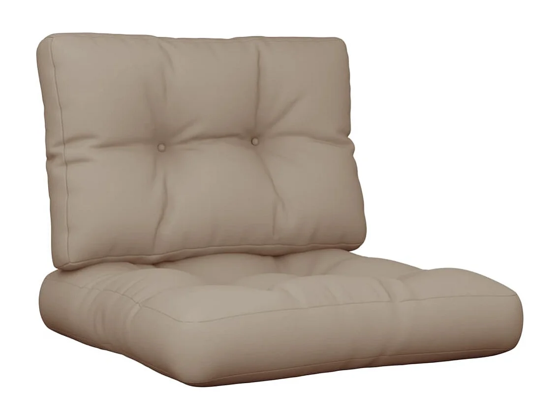 Almofadões de paletes 2 pcs tecido cinza-acastanhado PT274455