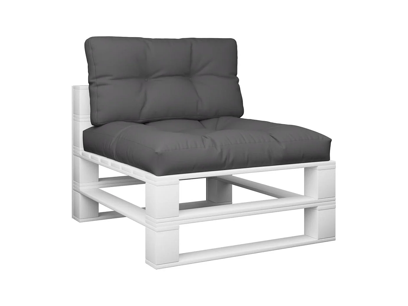 Palletkussens 2 st stof antracietkleurig BE580017