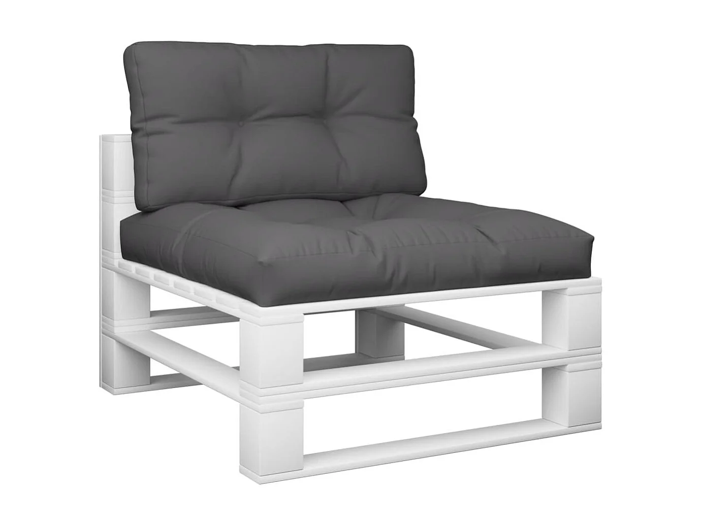 Coussins de palette lot de 2 anthracite tissu FR516571