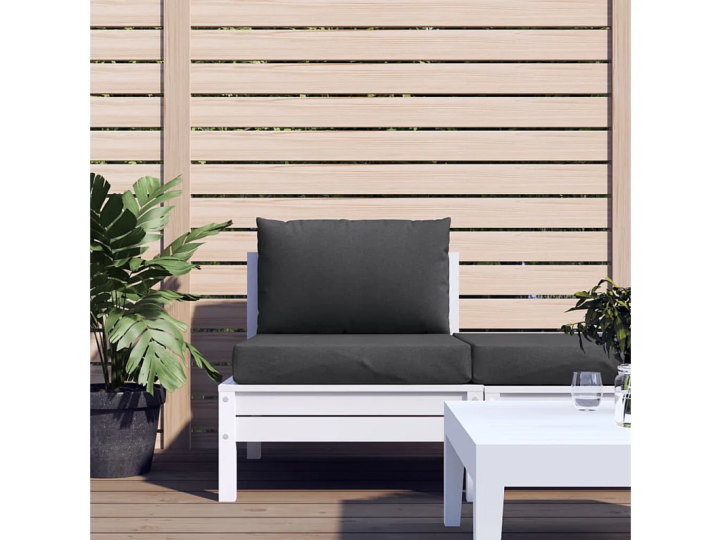 Coussins de palette lot de 2 anthracite mélangé tissu FR961989