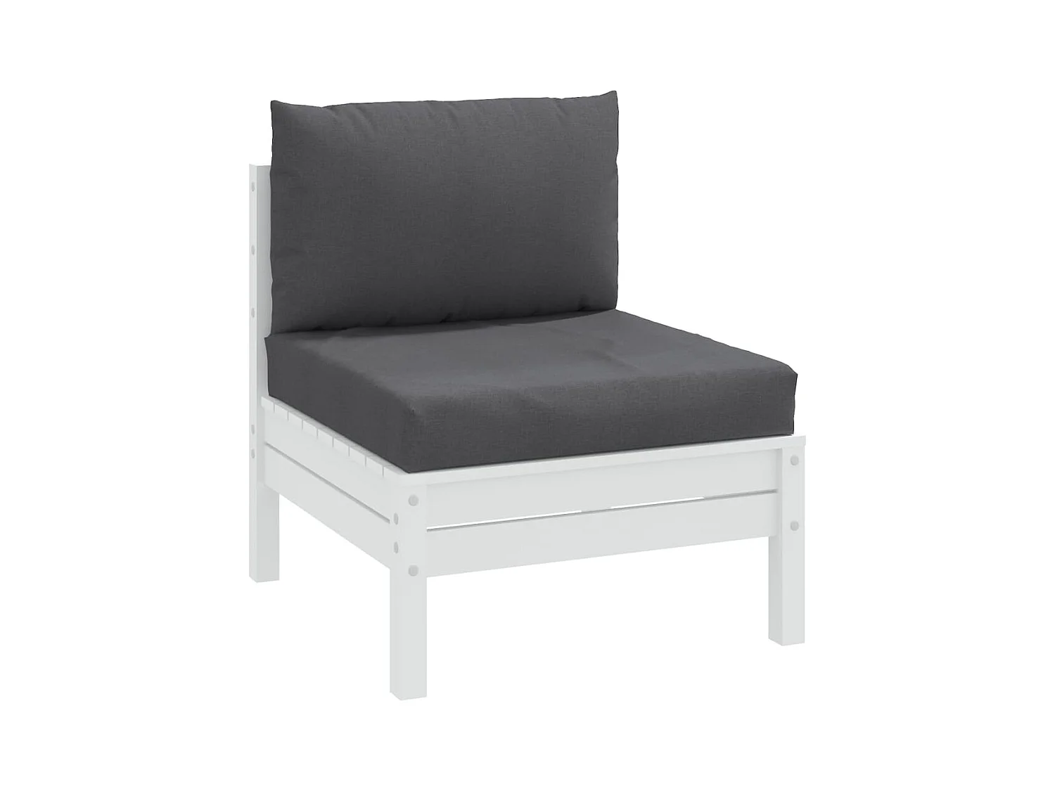 Coussins de palette lot de 2 anthracite mélangé tissu FR961989