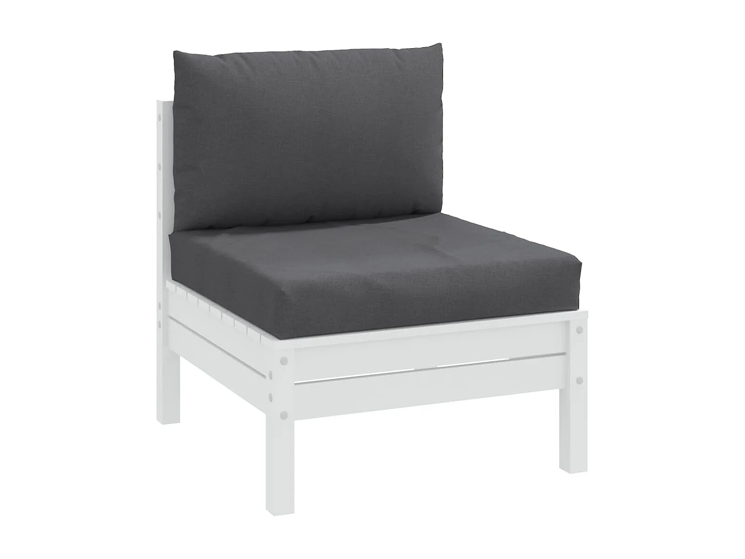 Almofadões de paletes 2 pcs mesclado tecido antracite PT181171