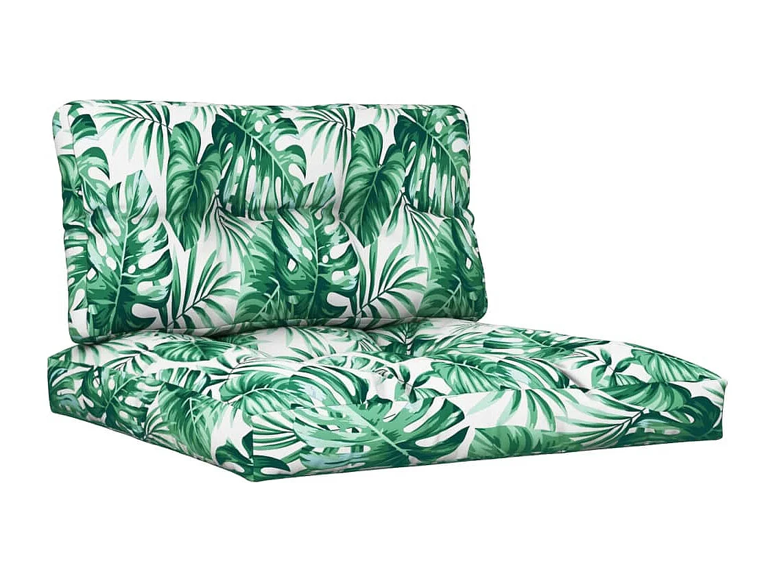 Coussins de palette lot de 2 motif de feuilles tissu FR878498