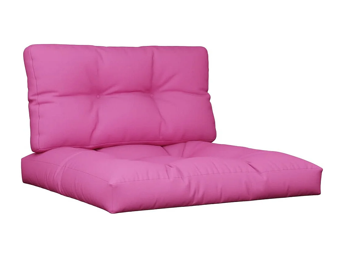 Coussins de palette lot de 2 rose tissu FR193467