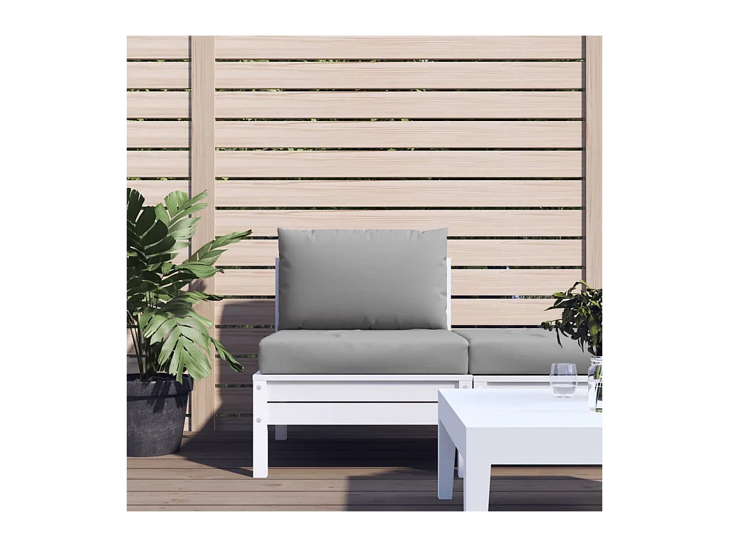 Coussins de palette lot de 2 gris tissu oxford FR205986