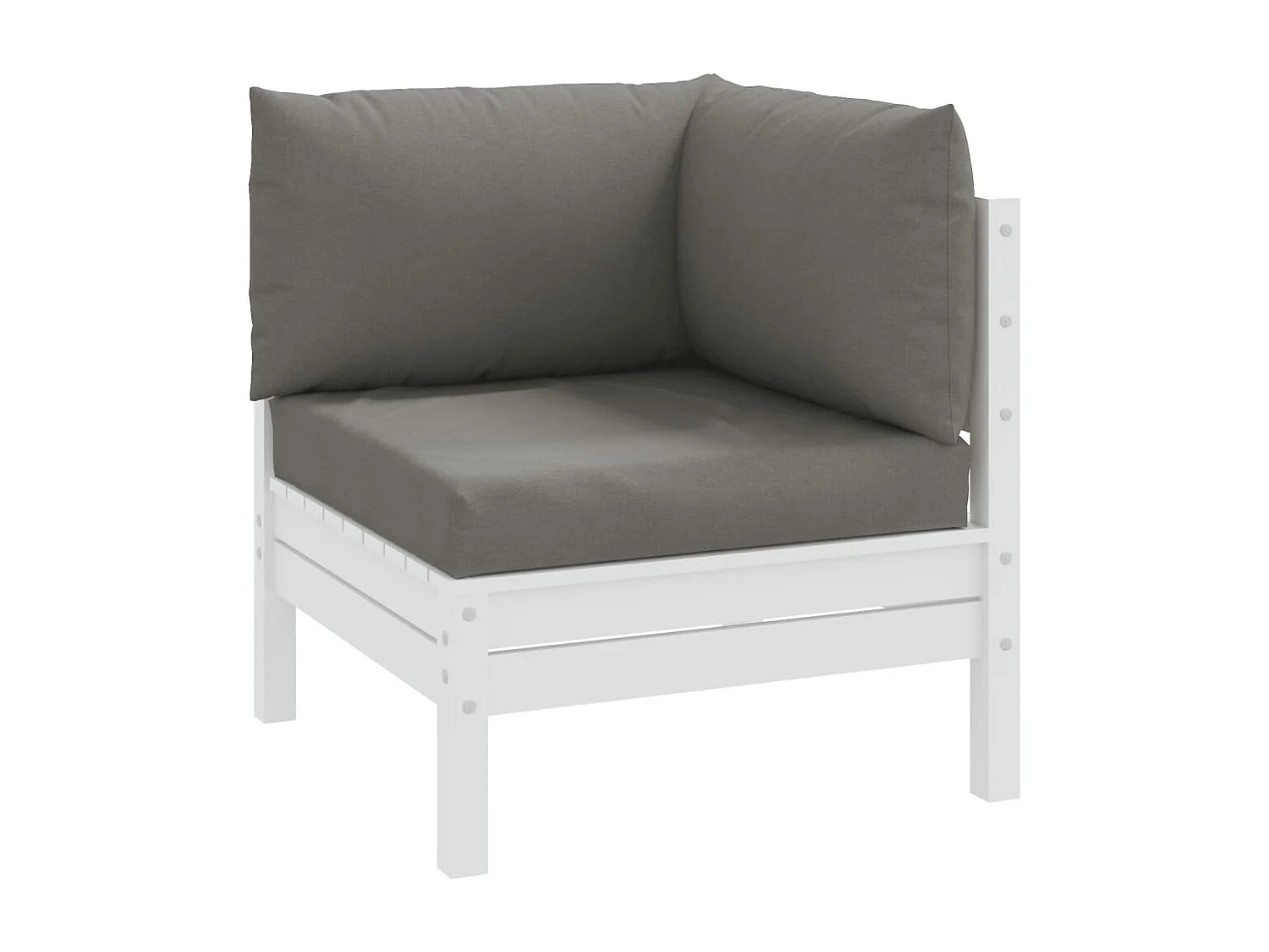 Coussins de palette lot de 3 gris foncé mélangé tissu FR223131