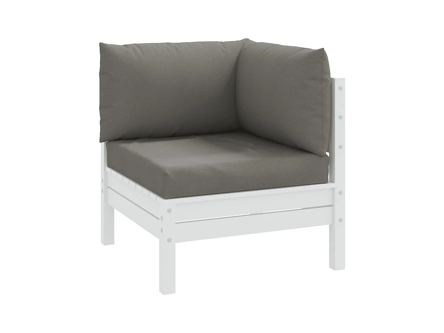 Coussins de palette lot de 3 gris foncé mélangé tissu FR223131