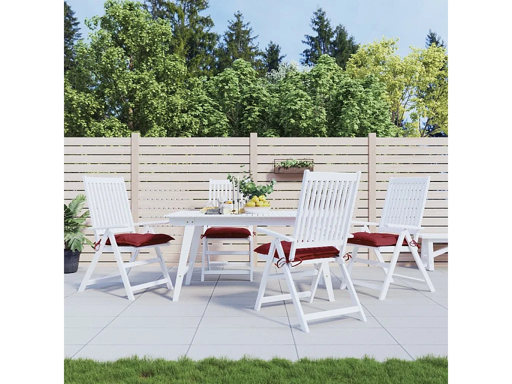 Coussins de palette lot de 4 rouge bordeaux 50x50x7 cm FR577752