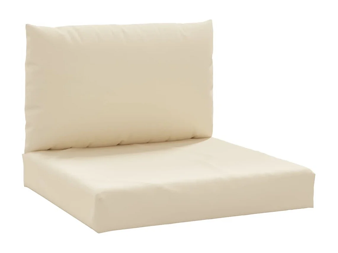 Coussins de palette lot de 2 beige tissu oxford FR582292