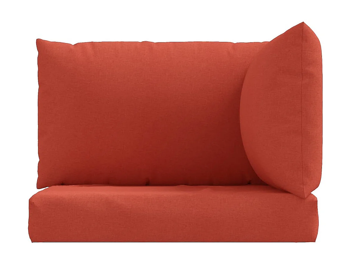 Coussins de palette lot de 3 rouge mélangé tissu FR722871