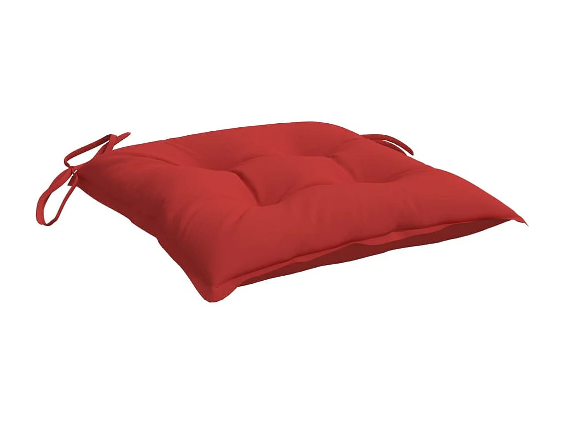 Coussins de palette lot de 2 rouge 50x50x7 cm tissu oxford FR766580