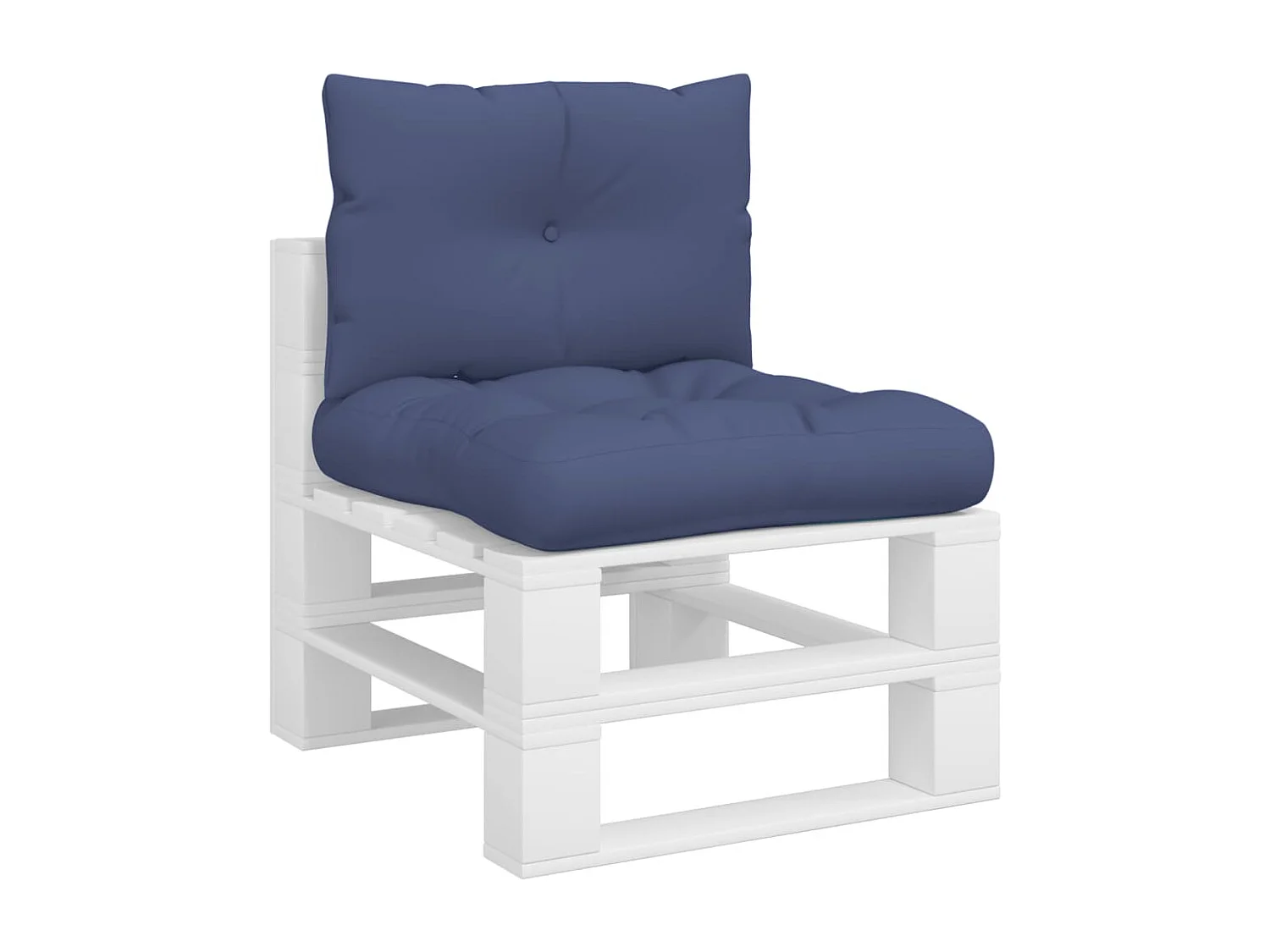 Ensemble de coussins en palette bleu marine 60x38x13 cm tissu FR741527