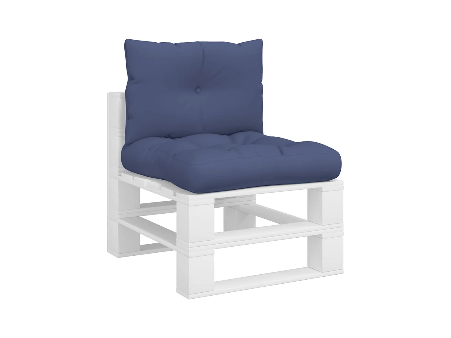 Set de cojines para sofá de palets tela azul marino 60x38x13 cm ES635315