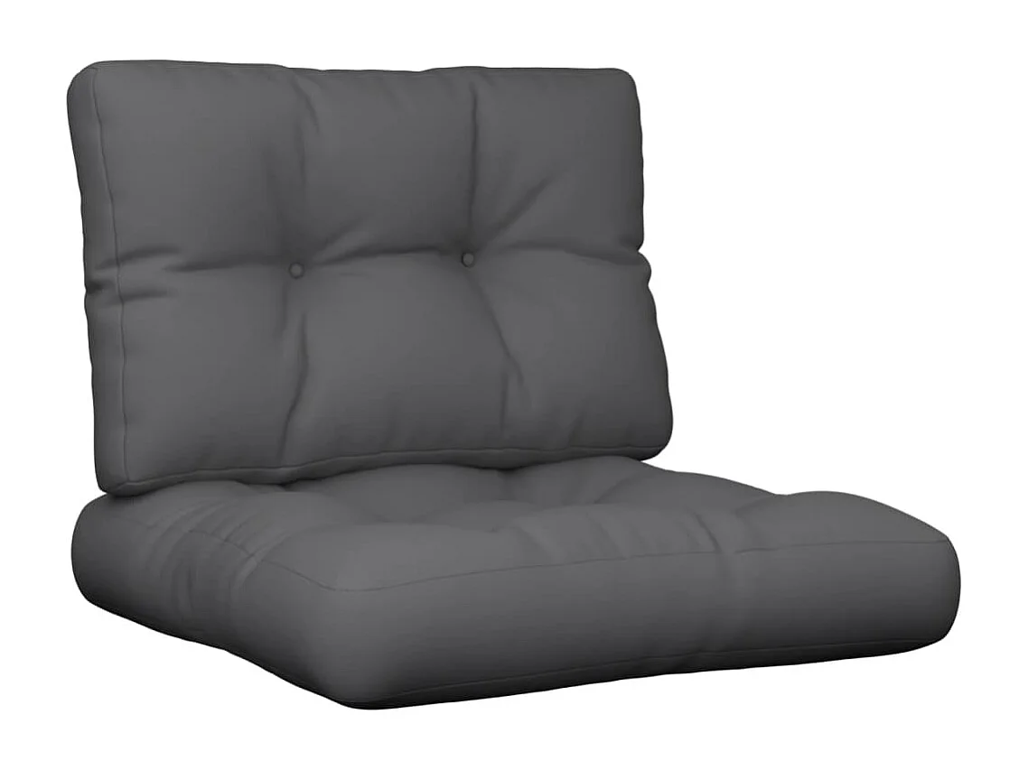 Coussins de palette lot de 2 anthracite tissu FR339150