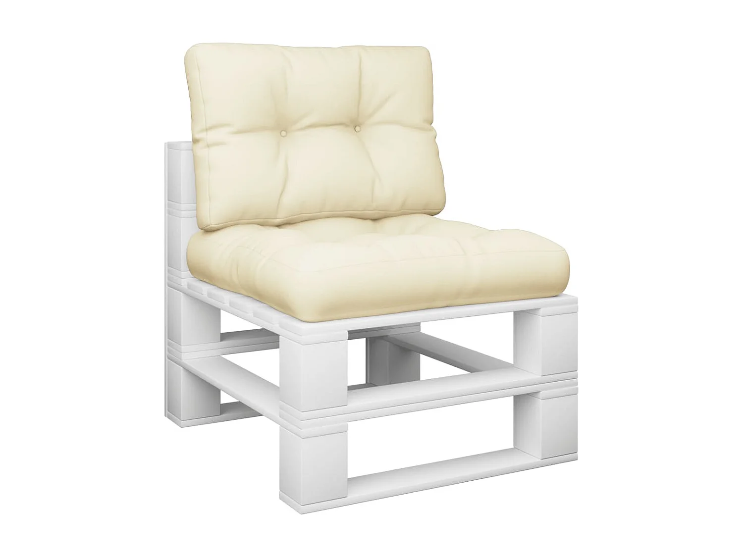 Coussins de palette lot de 2 crème tissu FR969553