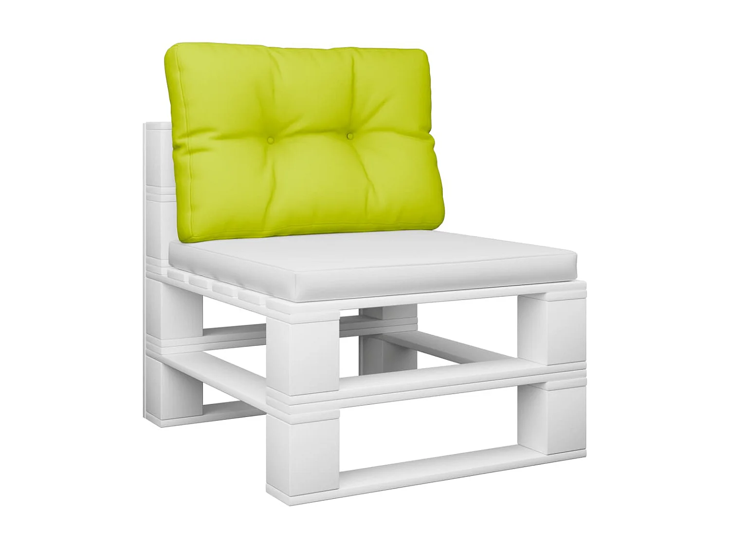 Coussin de palette vert vif 50x40x12 cm tissu FR775166