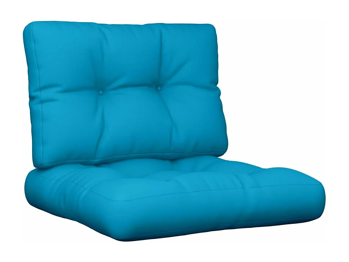 Coussins de palette lot de 2 bleu tissu FR286846