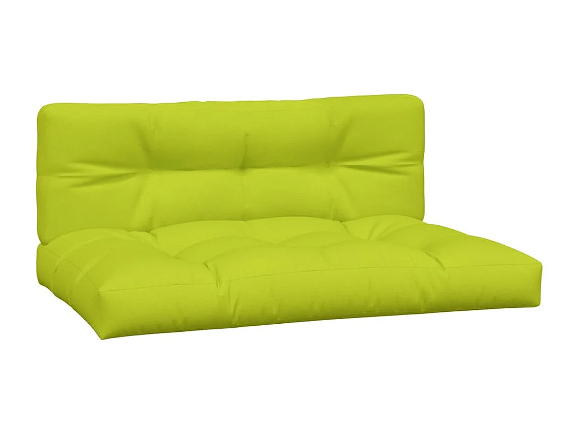 Coussins de palette lot de 2 vert vif tissu FR515377