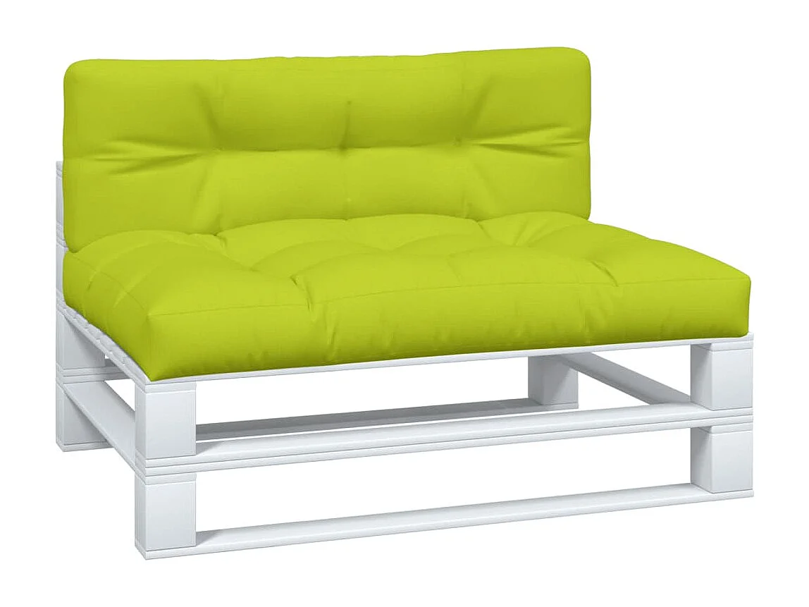 Coussins de palette lot de 2 vert vif tissu FR515377