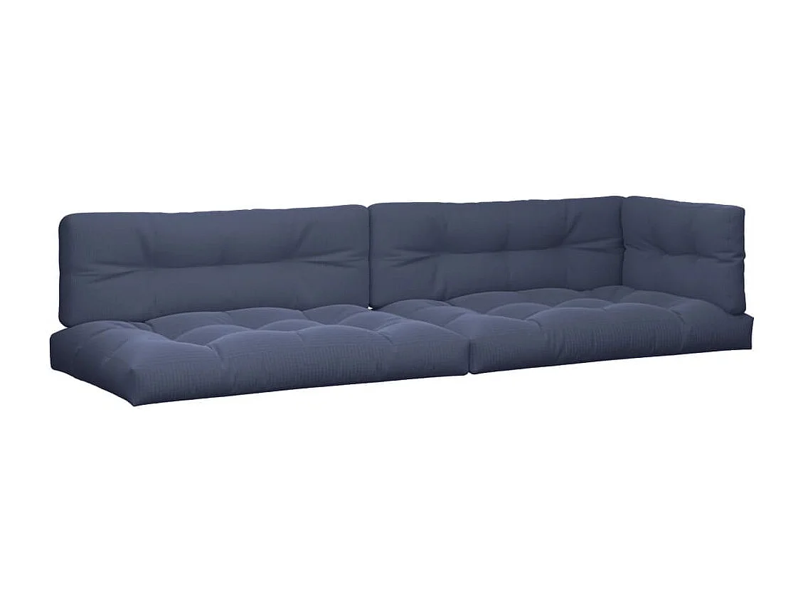 Almofadões para sofá de paletes 5 pcs tecido azul-marinho PT607627