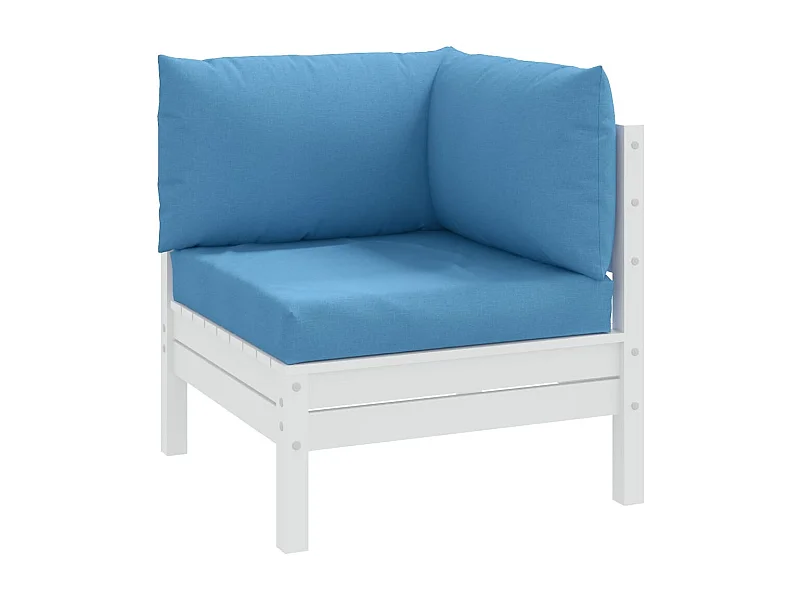 Cojines para sofá de palets 3 uds tela azul melange ES126602