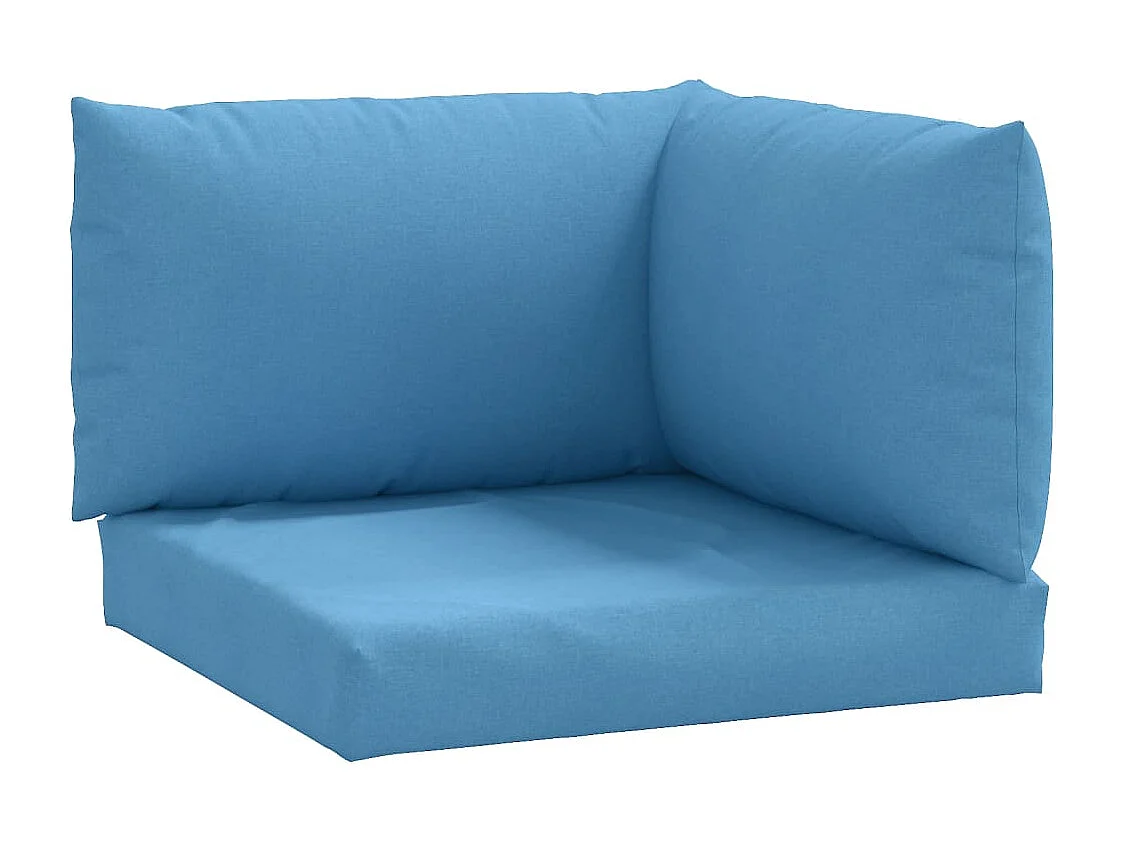 Coussins de palette lot de 3 bleu mélangé tissu FR355190