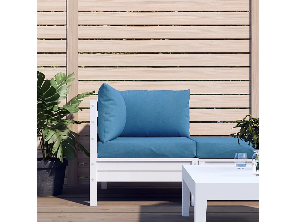 Coussins de palette lot de 3 bleu mélangé tissu FR355190