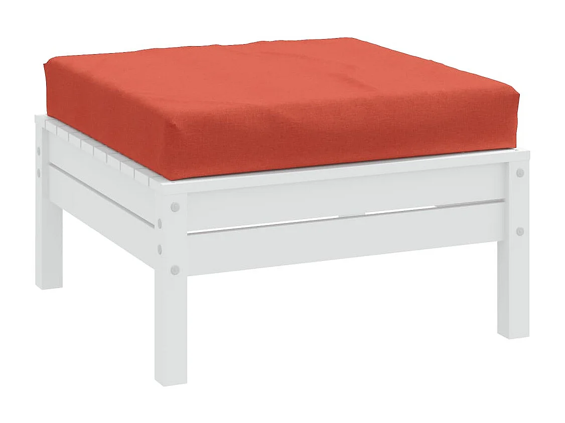 Coussin de palette rouge mélangé 60x60x10 cm tissu FR346378