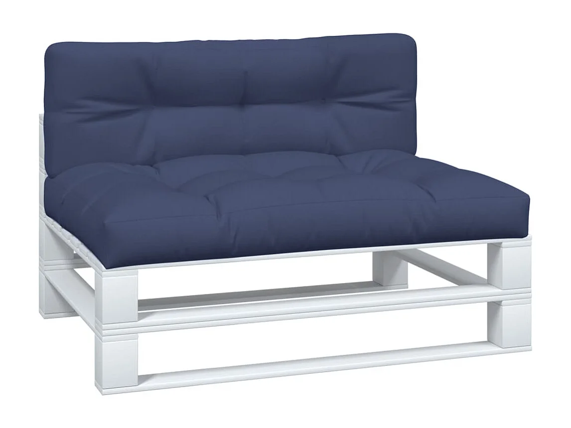 Coussins de palette lot de 2 bleu marine tissu FR598503