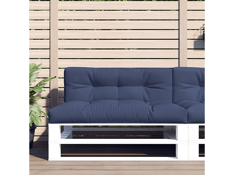 Palletkussens 2 st stof marineblauw BE458477