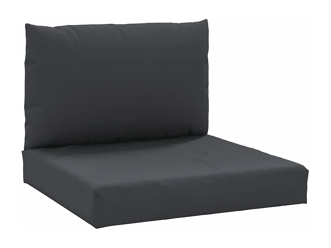 Coussins de palette lot de 2 noir tissu oxford FR438365