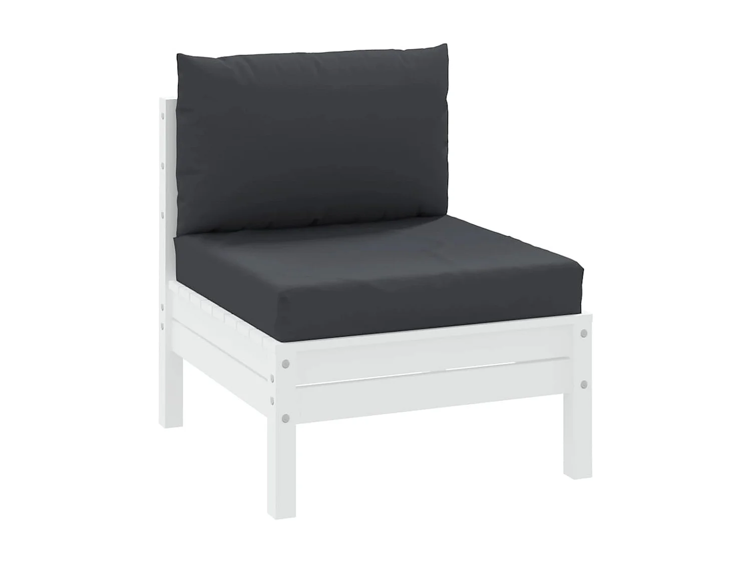 Coussins de palette lot de 2 noir tissu oxford FR438365