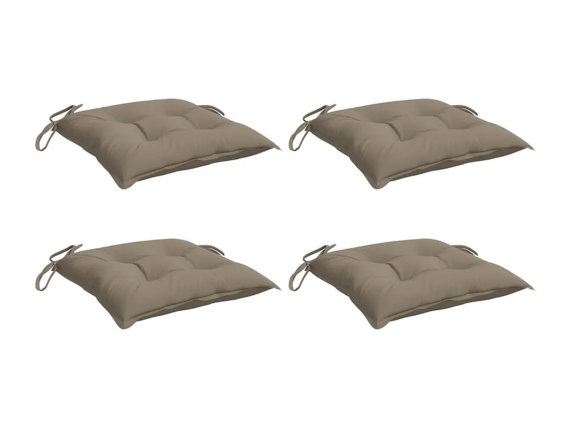 Coussins de palette lot de 4 taupe 50x50x7 cm tissu oxford FR745103