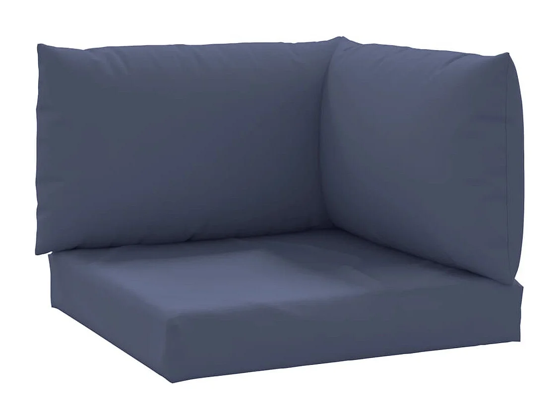 Coussins de palette lot de 3 bleu marine tissu oxford FR892637