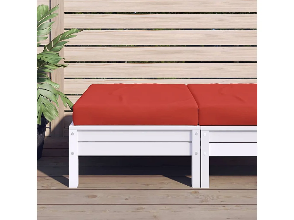 Coussin de palette rouge 60x60x8 cm tissu oxford FR736933