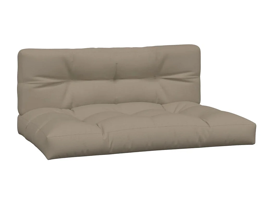 Almofadões de paletes 2 pcs tecido cinza-acastanhado PT615522