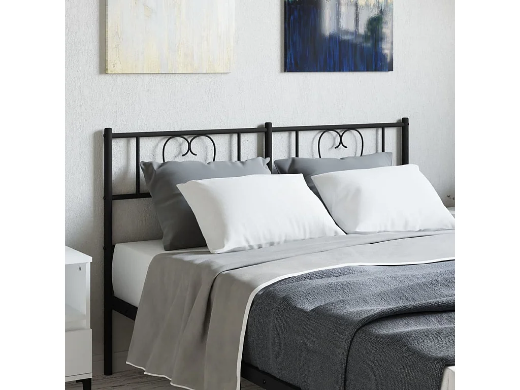 Tête de lit métal noir 135 cm FR184082