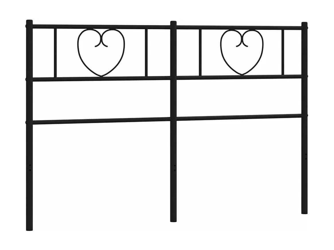 Tête de lit métal noir 135 cm FR184082