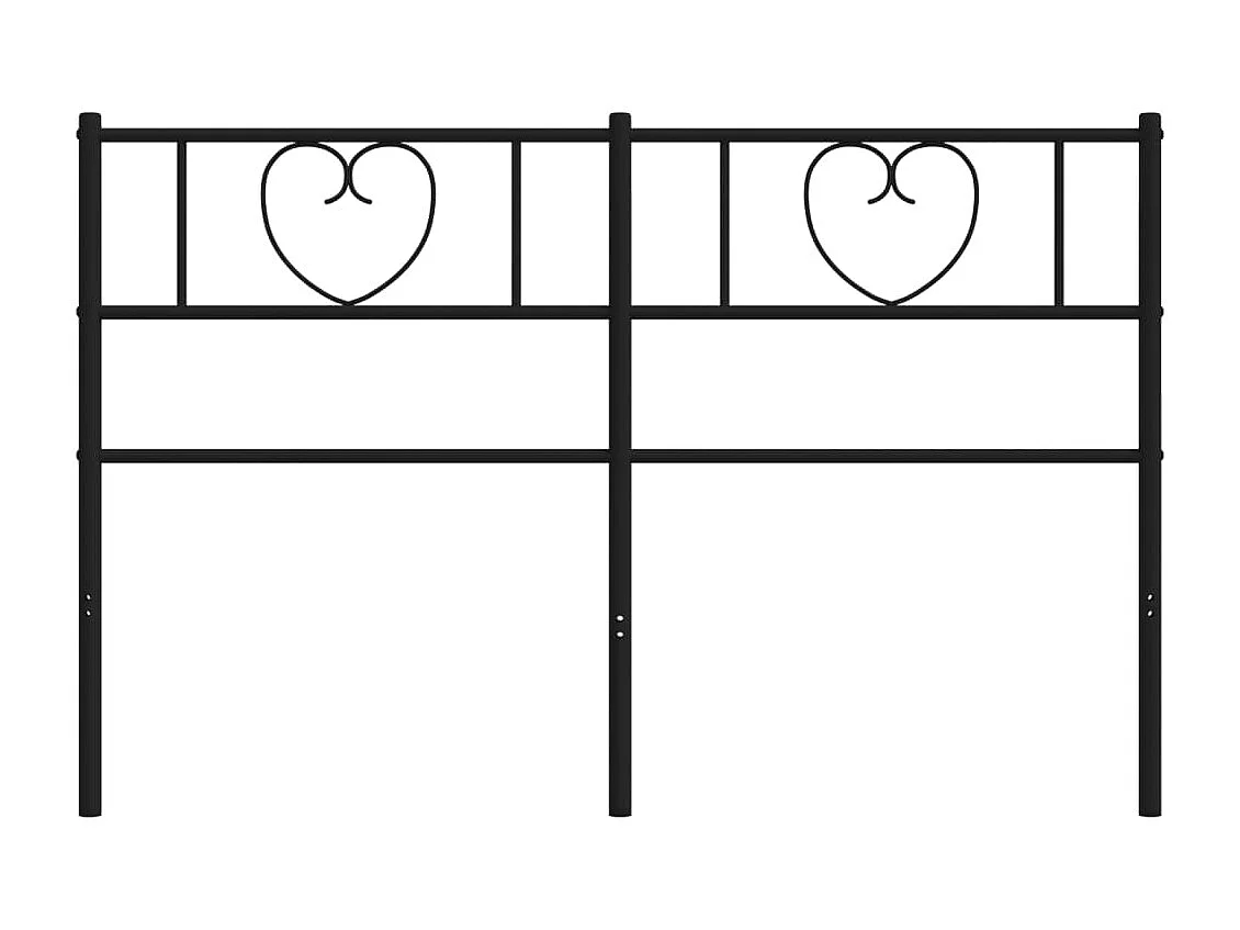 Tête de lit métal noir 135 cm FR184082