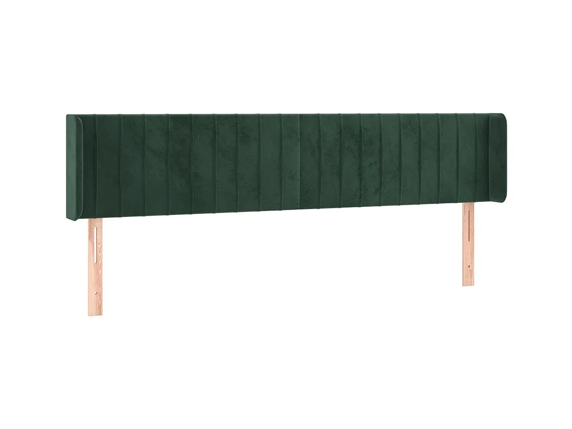 Tête de lit à LED Vert foncé 203x16x78/88 cm Velours FR251948