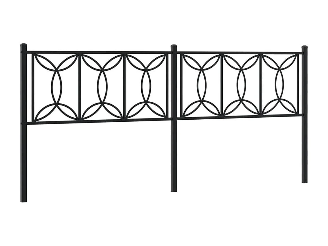 Tête de lit métal noir 193 cm FR604460