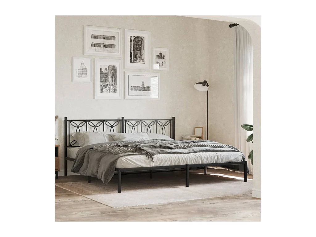Testiera | Testata del letto in Metallo Nero 193 cm