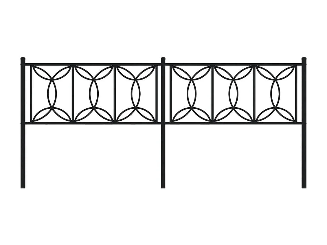 Tête de lit métal noir 193 cm FR604460