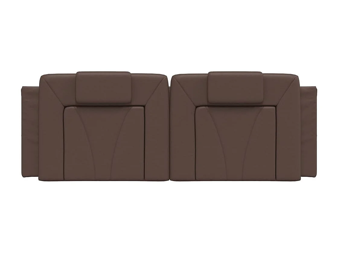 Testata del letto | Cuscino Testiera Marrone 140 cm in Similpelle