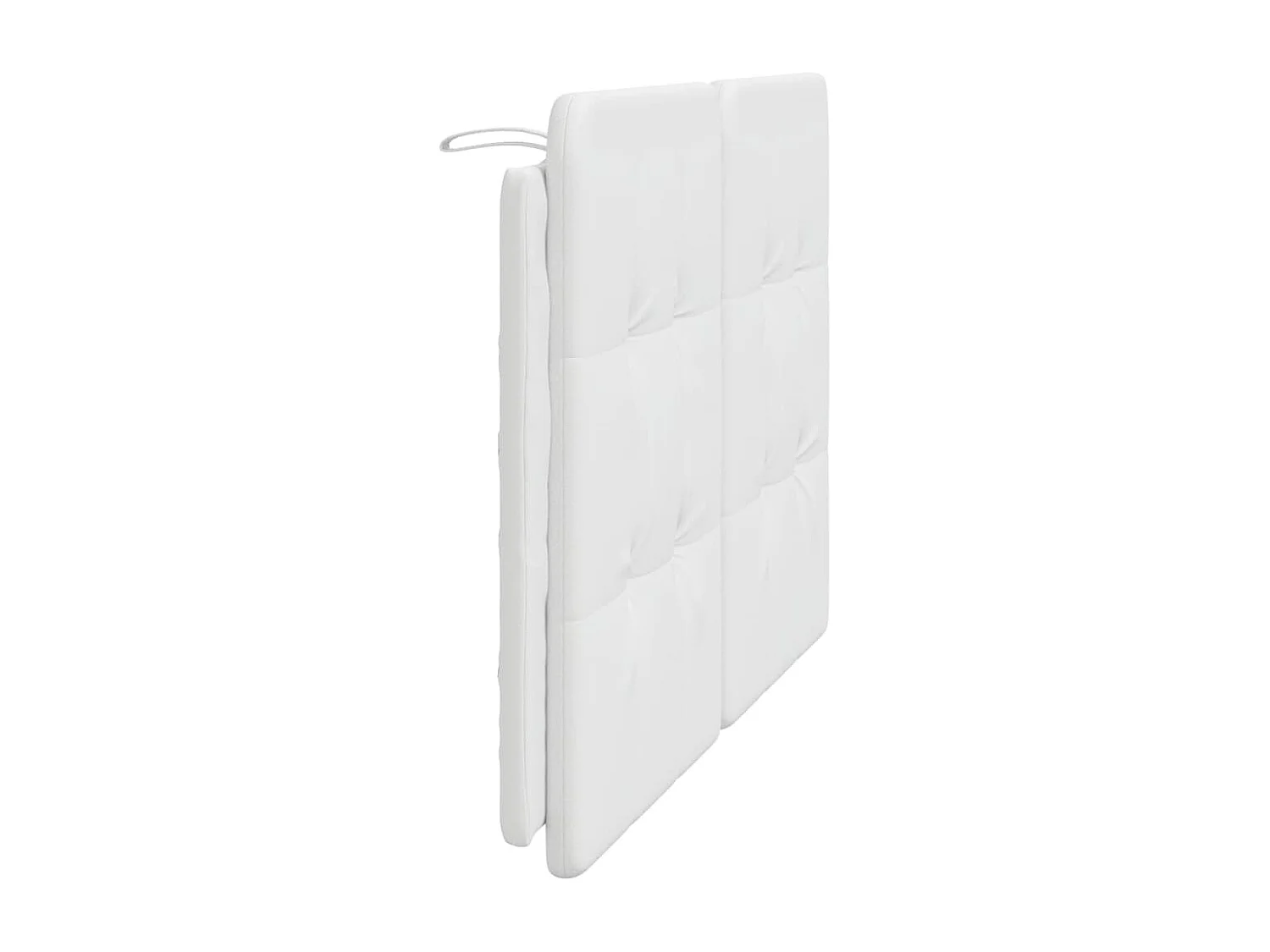Cabecero de cama acolchado cuero sintético blanco 120 cm ES167538