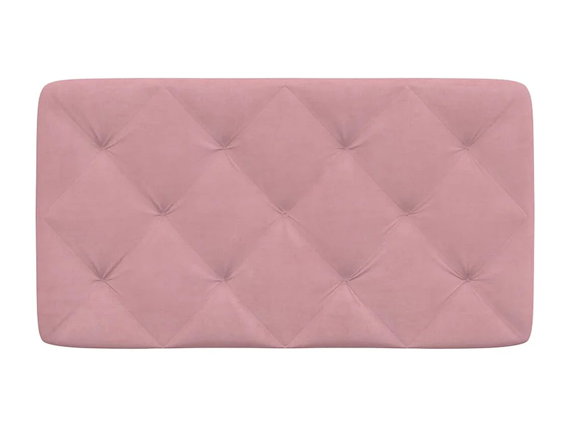 Cabecero de cama acolchado terciopelo rosa 80 cm ES377416