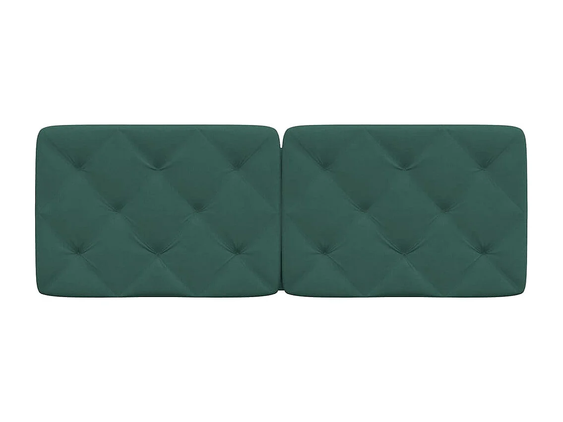 Coussin de tête de lit vert foncé 140 cm velours FR515880